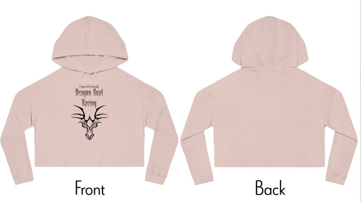 What a great way to show off that Dragon Boat physique! From its cropped style and tie-dye pattern to the 3/8” flat draw cord, this personalized hooded sweatshirt has chic written all over it. With a 100% cotton face yarn - it feels silky soft to the touch and makes for a comfy daily choice. 