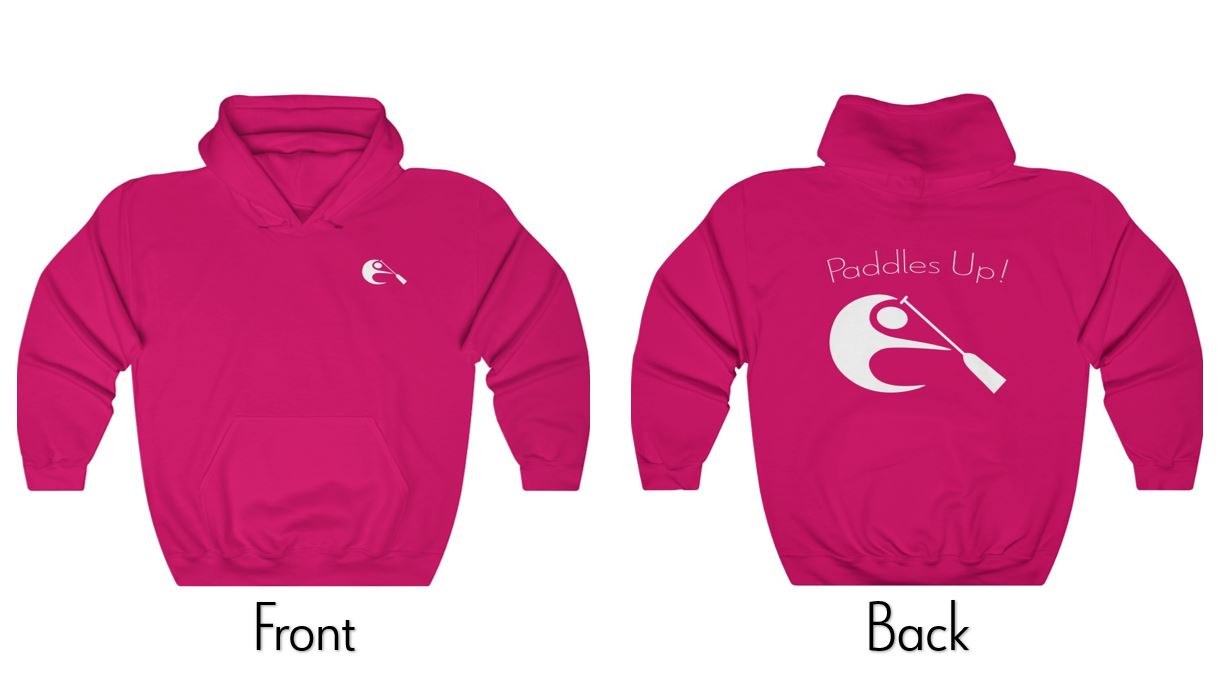 Dragon Boat Heavy Pullover Hoodie - Heliconia | Paddles up! | BCS Team Stylin' Accessory | egans-creek.com