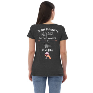 Women’s recycled v-neck t-shirt - Wine in My Glass