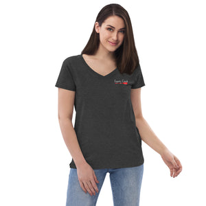 Women’s recycled v-neck t-shirt - Wine in My Glass